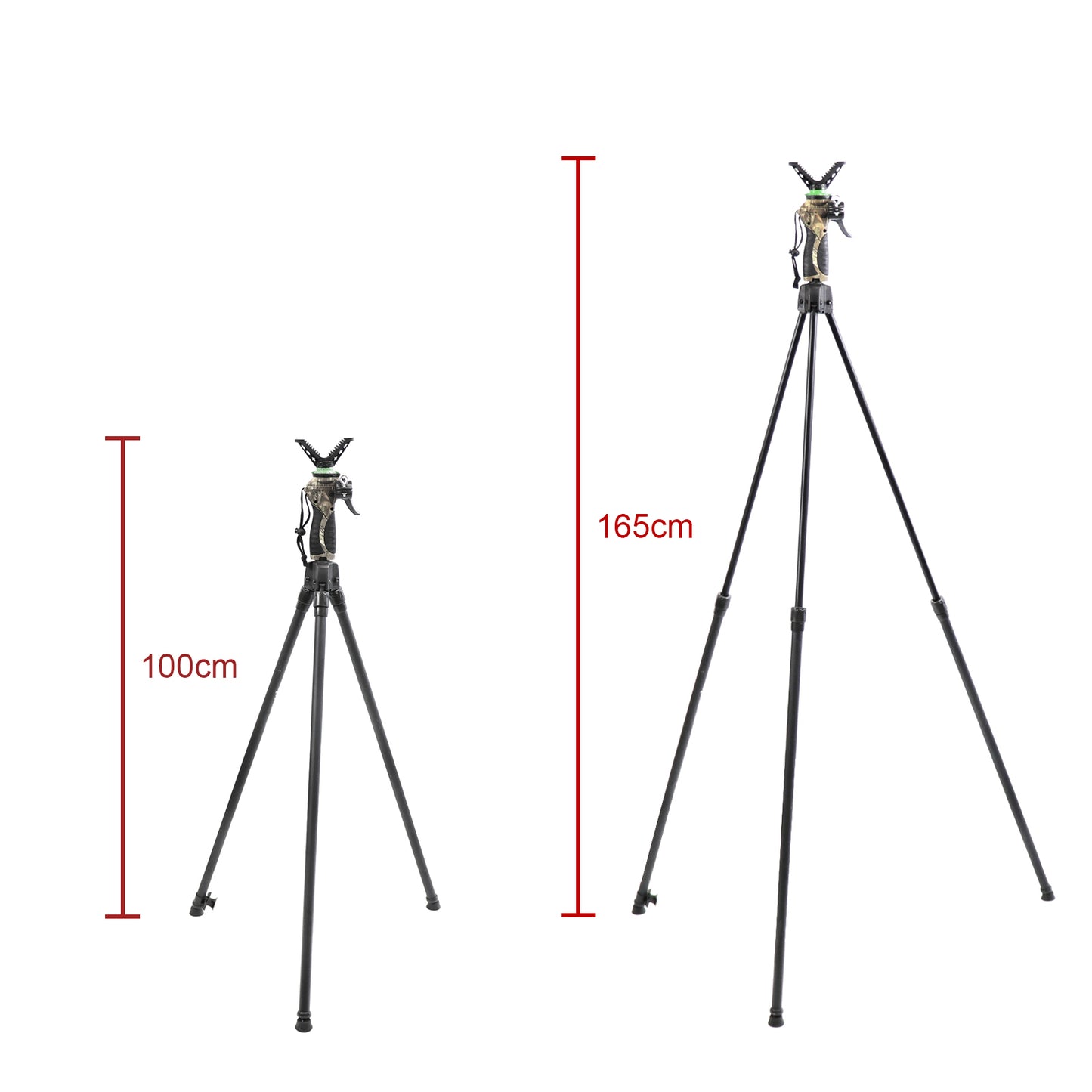 Adjustable Hunting Tripod Generation 4 Shooting Stick Camo LED flashlight Shooting Rest