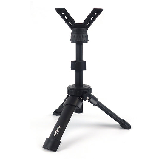 Portable Shooting Tripod Rest Rapid Rifle Stand Adjustable Compact Lightweight Aluminum Cast Construction Bench Stick with 360 Degree Rotate V Yoke Holder